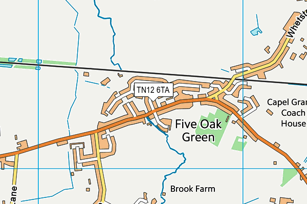 TN12 6TA map - OS VectorMap District (Ordnance Survey)