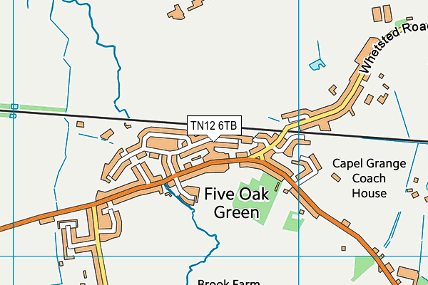 TN12 6TB map - OS VectorMap District (Ordnance Survey)