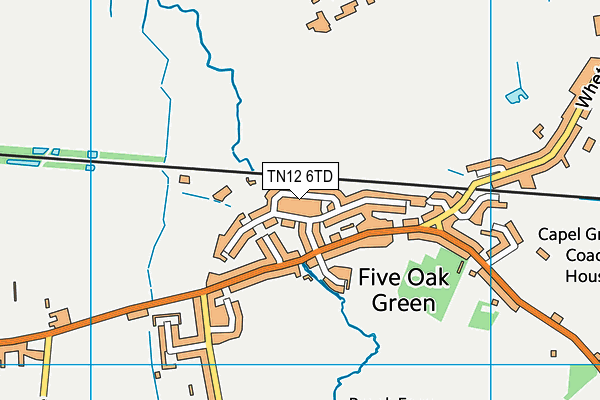 TN12 6TD map - OS VectorMap District (Ordnance Survey)