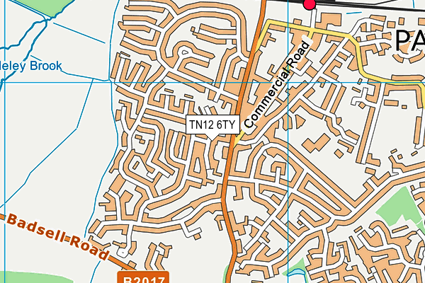 TN12 6TY map - OS VectorMap District (Ordnance Survey)