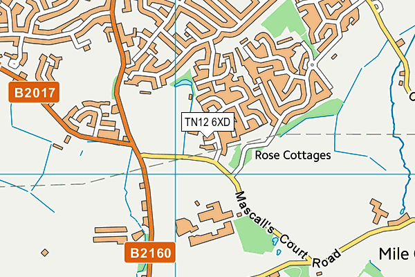 TN12 6XD map - OS VectorMap District (Ordnance Survey)