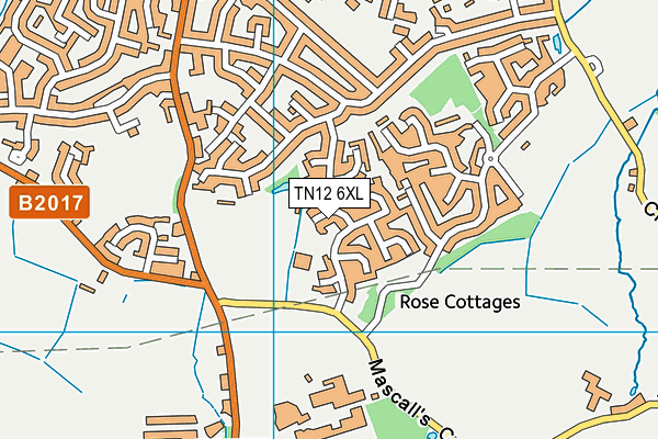 TN12 6XL map - OS VectorMap District (Ordnance Survey)