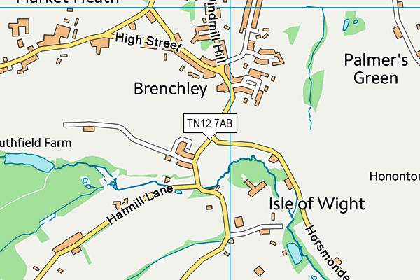 TN12 7AB map - OS VectorMap District (Ordnance Survey)