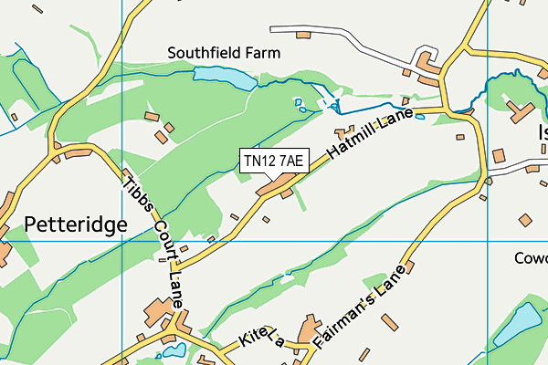 TN12 7AE map - OS VectorMap District (Ordnance Survey)