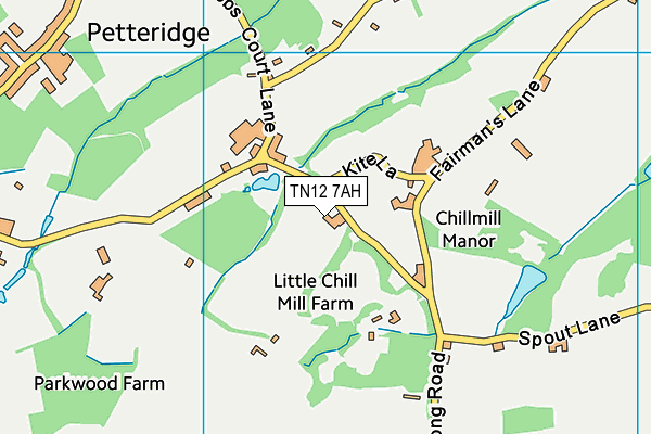 TN12 7AH map - OS VectorMap District (Ordnance Survey)