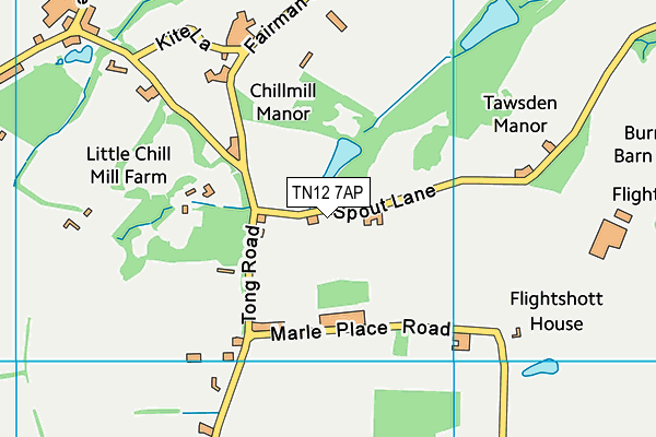 TN12 7AP map - OS VectorMap District (Ordnance Survey)