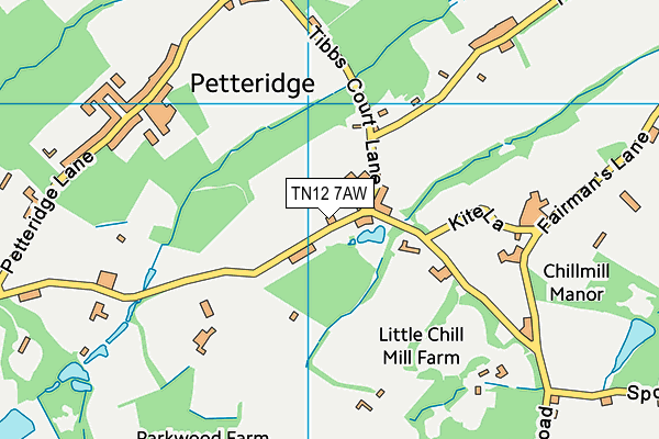 TN12 7AW map - OS VectorMap District (Ordnance Survey)