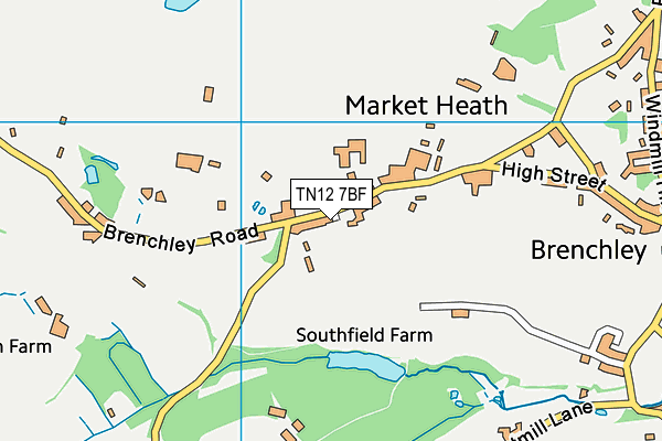 TN12 7BF map - OS VectorMap District (Ordnance Survey)