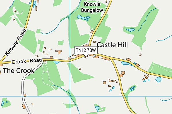 Castle Hill Cricket Club map (TN12 7BW) - OS VectorMap District (Ordnance Survey)