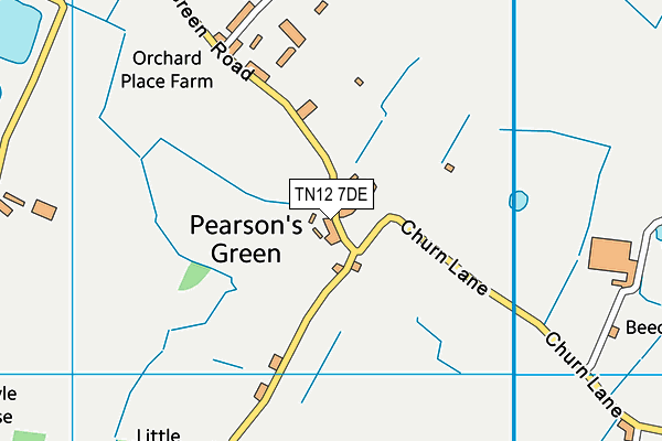 TN12 7DE map - OS VectorMap District (Ordnance Survey)