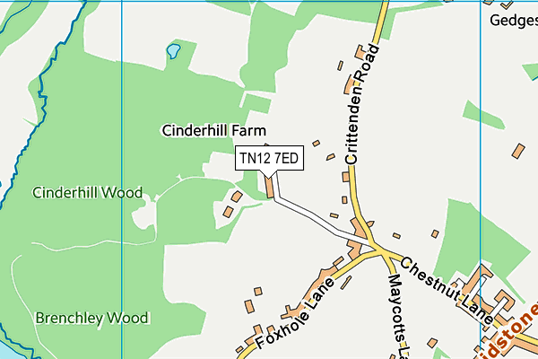 TN12 7ED map - OS VectorMap District (Ordnance Survey)