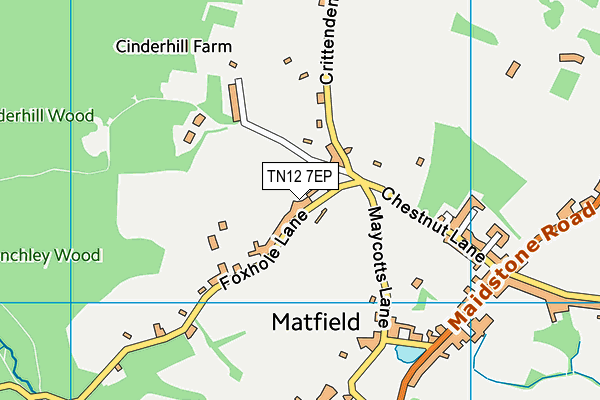 TN12 7EP map - OS VectorMap District (Ordnance Survey)