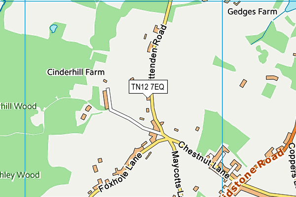 TN12 7EQ map - OS VectorMap District (Ordnance Survey)