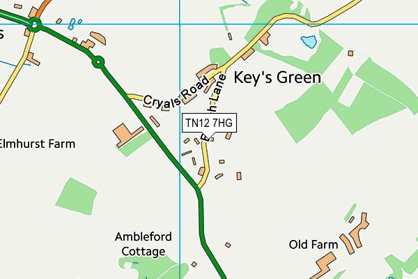TN12 7HG map - OS VectorMap District (Ordnance Survey)