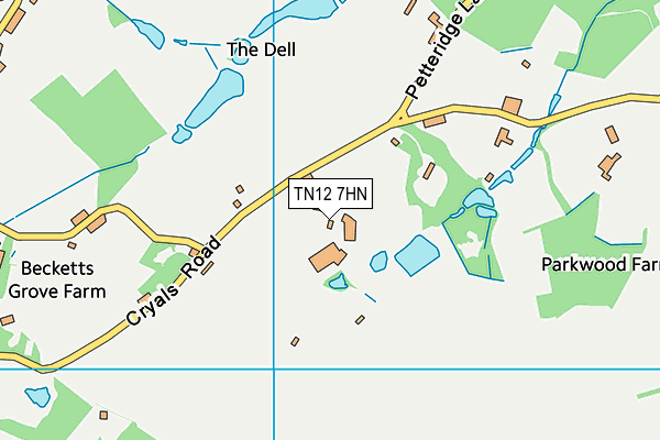 TN12 7HN map - OS VectorMap District (Ordnance Survey)