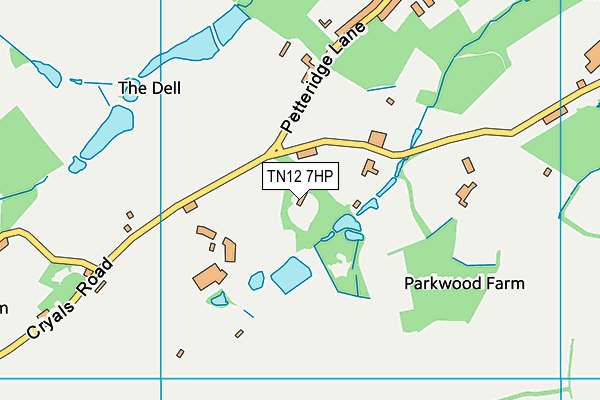 TN12 7HP map - OS VectorMap District (Ordnance Survey)