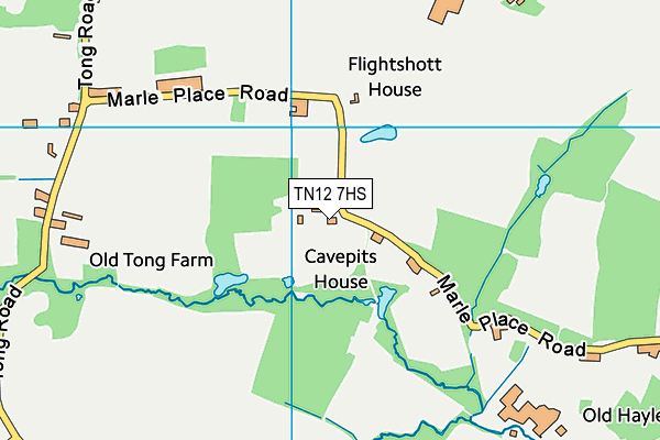 TN12 7HS map - OS VectorMap District (Ordnance Survey)