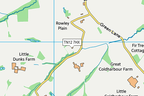 TN12 7HX map - OS VectorMap District (Ordnance Survey)