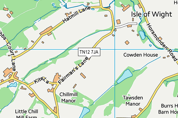 TN12 7JA map - OS VectorMap District (Ordnance Survey)