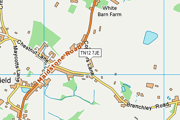 TN12 7JE map - OS VectorMap District (Ordnance Survey)