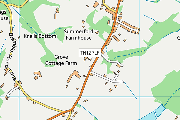 TN12 7LF map - OS VectorMap District (Ordnance Survey)