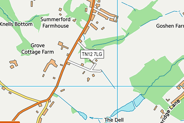 TN12 7LG map - OS VectorMap District (Ordnance Survey)