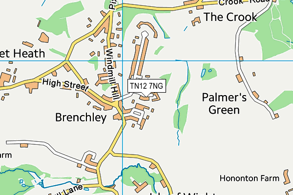 TN12 7NG map - OS VectorMap District (Ordnance Survey)