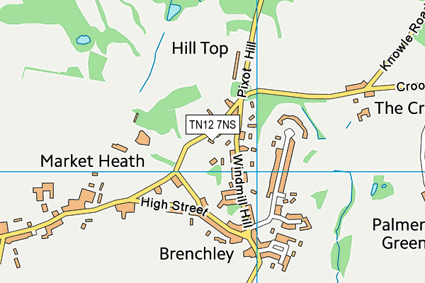 TN12 7NS map - OS VectorMap District (Ordnance Survey)