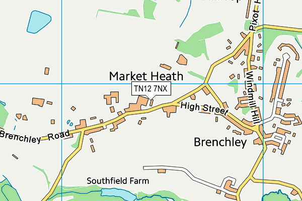 Brenchley War Memorial Centre & Grounds map (TN12 7NX) - OS VectorMap District (Ordnance Survey)