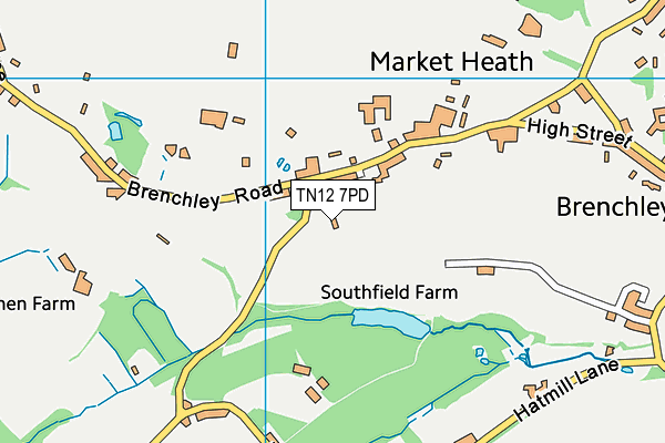 TN12 7PD map - OS VectorMap District (Ordnance Survey)