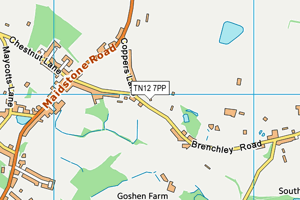 TN12 7PP map - OS VectorMap District (Ordnance Survey)