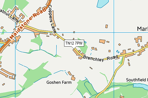 TN12 7PW map - OS VectorMap District (Ordnance Survey)