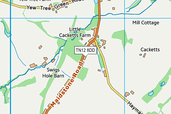 TN12 8DD map - OS VectorMap District (Ordnance Survey)