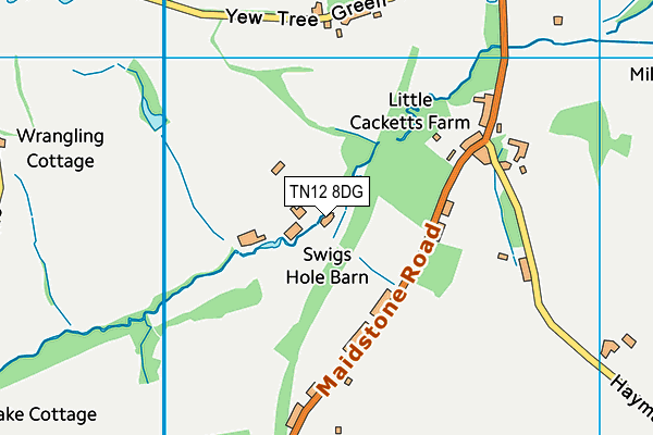 TN12 8DG map - OS VectorMap District (Ordnance Survey)