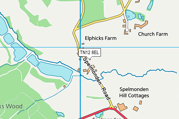 TN12 8EL map - OS VectorMap District (Ordnance Survey)