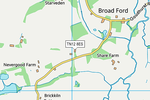 TN12 8ES map - OS VectorMap District (Ordnance Survey)