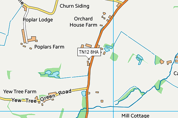 TN12 8HA map - OS VectorMap District (Ordnance Survey)