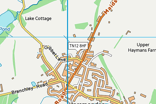 TN12 8HF map - OS VectorMap District (Ordnance Survey)