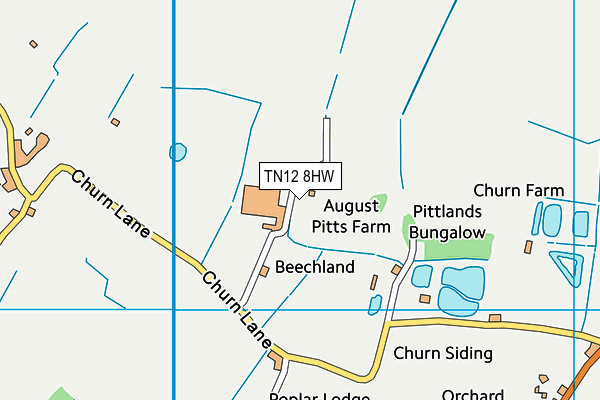 TN12 8HW map - OS VectorMap District (Ordnance Survey)