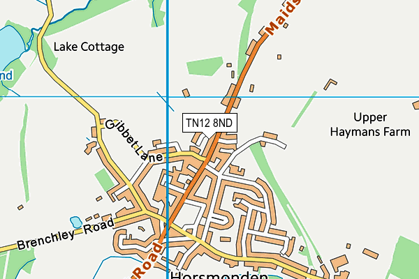 TN12 8ND map - OS VectorMap District (Ordnance Survey)