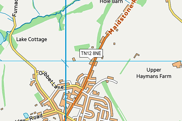 Horsmonden Sports Ground map (TN12 8NE) - OS VectorMap District (Ordnance Survey)