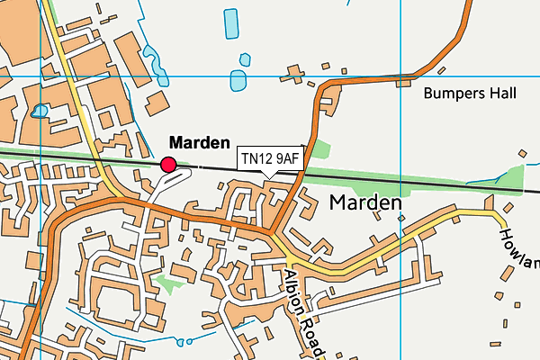TN12 9AF map - OS VectorMap District (Ordnance Survey)