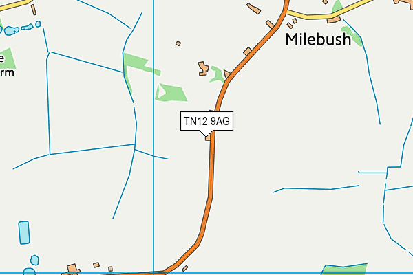TN12 9AG map - OS VectorMap District (Ordnance Survey)