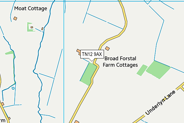 TN12 9AX map - OS VectorMap District (Ordnance Survey)