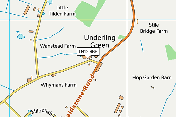 TN12 9BE map - OS VectorMap District (Ordnance Survey)