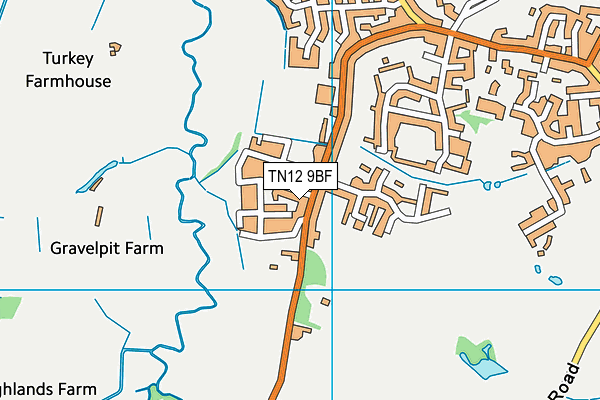 TN12 9BF map - OS VectorMap District (Ordnance Survey)