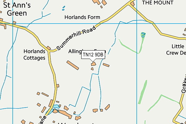 TN12 9DB map - OS VectorMap District (Ordnance Survey)