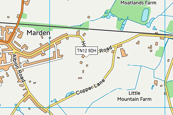 TN12 9DH map - OS VectorMap District (Ordnance Survey)