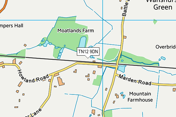 TN12 9DN map - OS VectorMap District (Ordnance Survey)