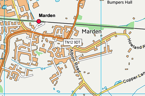 TN12 9DT map - OS VectorMap District (Ordnance Survey)
